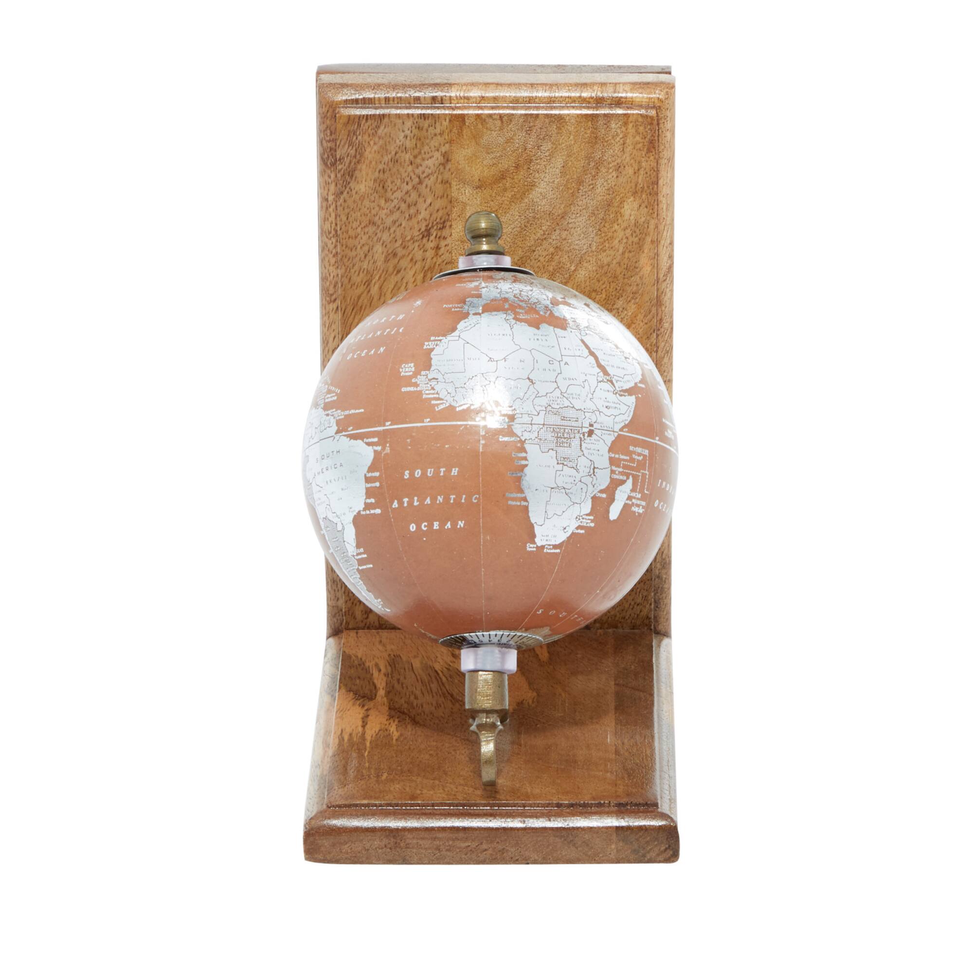 7.5" Copper Wood Traditional Bookends
